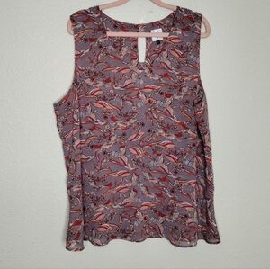 Cabi Good Luck Crane Sleevelss Blouse Style 3611 Women's Size XL